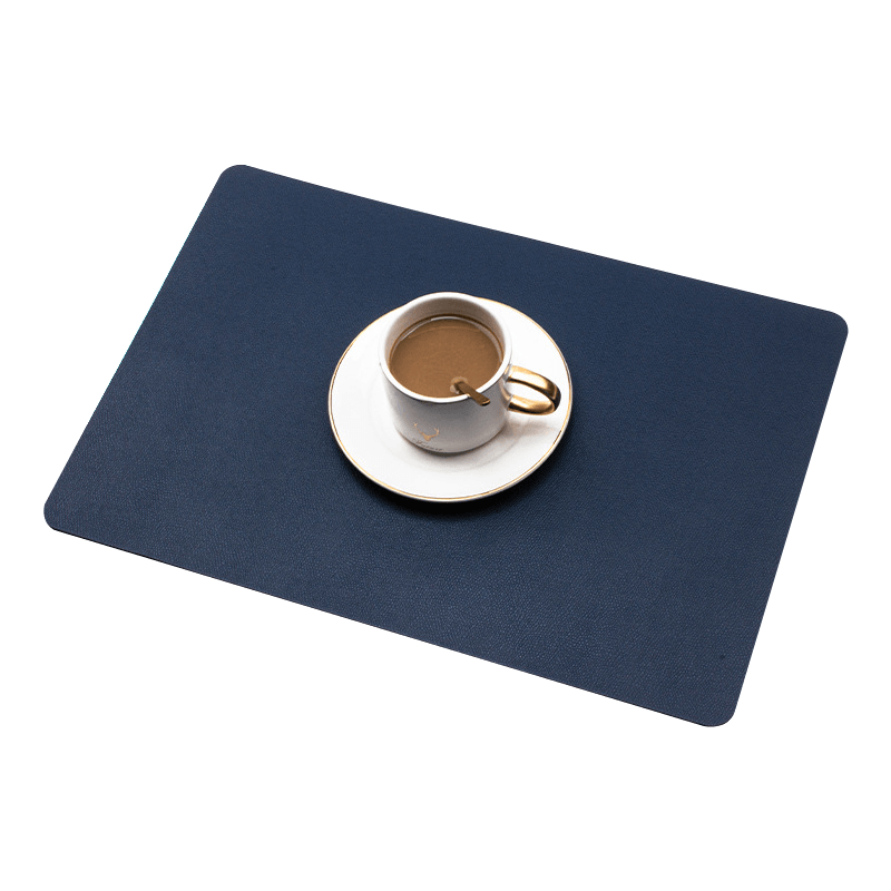 Double Layer Leather Mats Heat Resistant Easy to Clean Wipeable Waterproof Table Mat