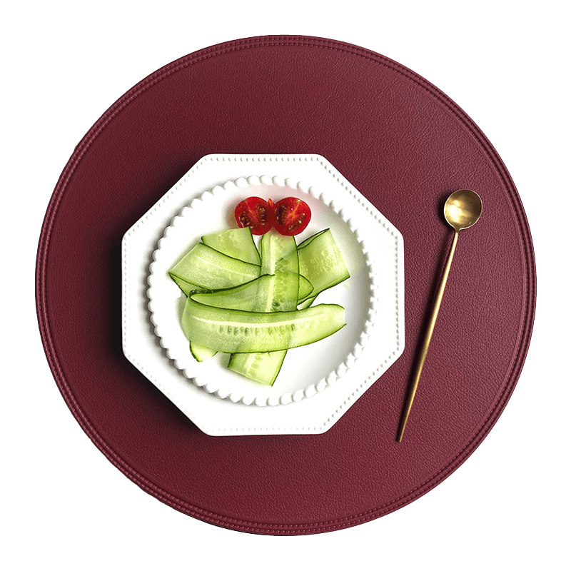 PVC Mat 38cm Round Placemat for Dining Heat Resistant Coasters