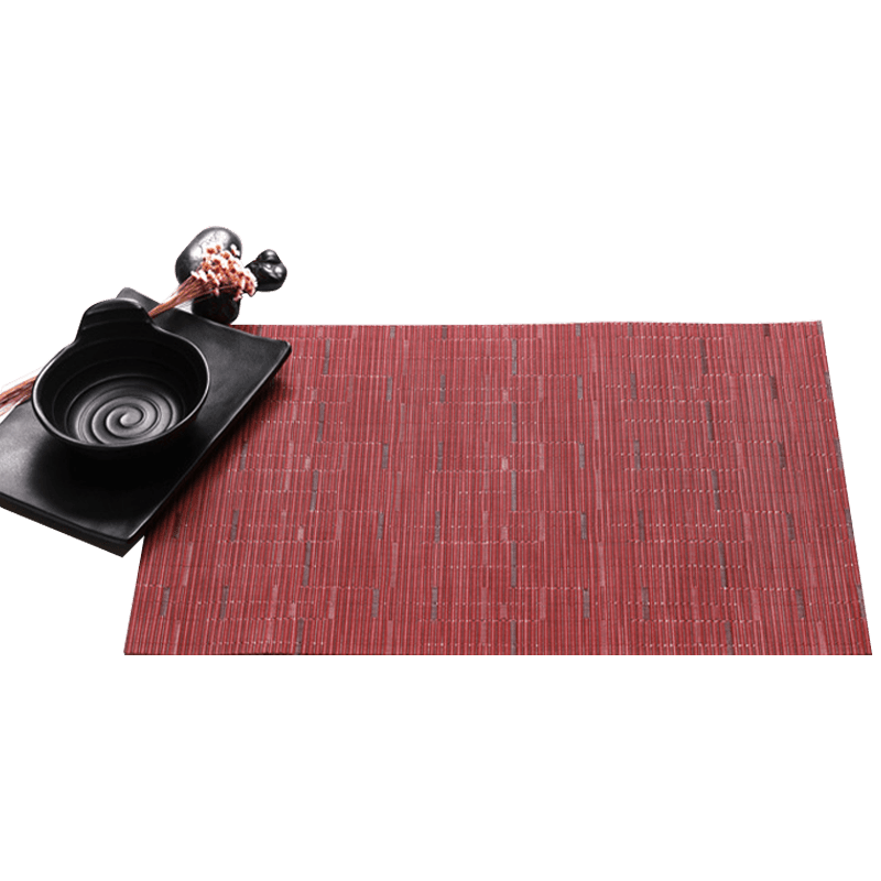 Antislip Table Mat Imitation Bamboo Pattern Placemat for Home Kitchen